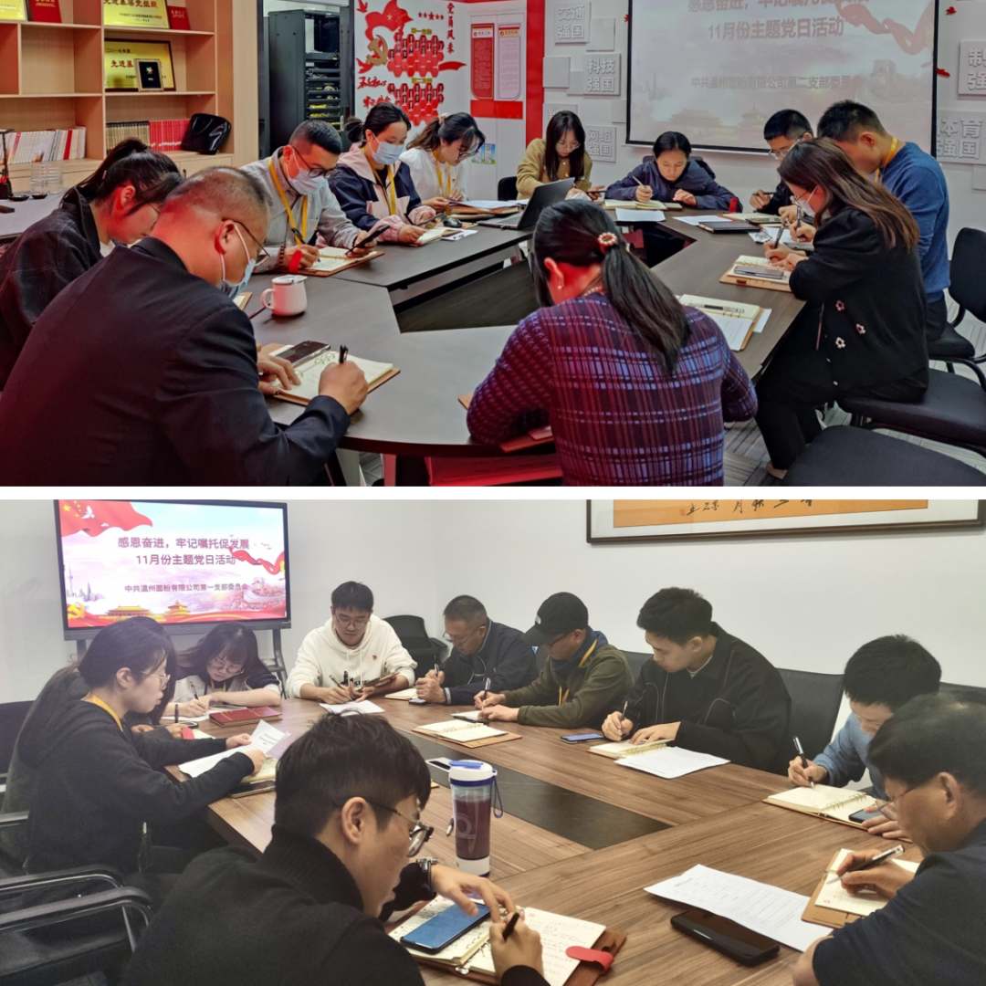 感恩奮進，牢記囑托促發(fā)展丨面粉公司開展11月份主題黨日活動